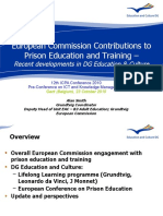  European Commission Contributions toPrison Education and Training –Recent developments in DG Education & Culture Alan Smith Grundtvig Coordinator Deputy Head of Unit EAC – B3 Adult Education; Grundtvig European Commission.