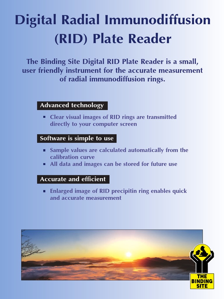 Digital Radial Immunodiffusion RID Plate Reader - MKG298.1 | PDF ...