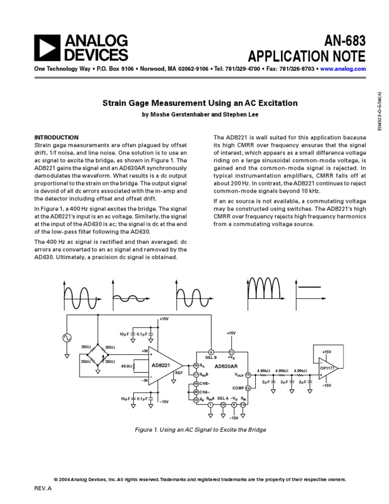 (AN683) Strain Gauge Measurement Using AC Excitation PDF