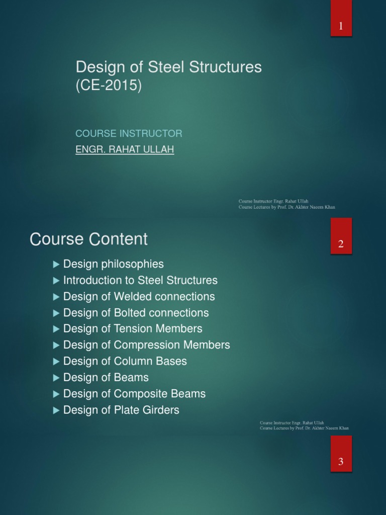Steel Structure Design Principles | PDF | Structural Load | Strength Of ...