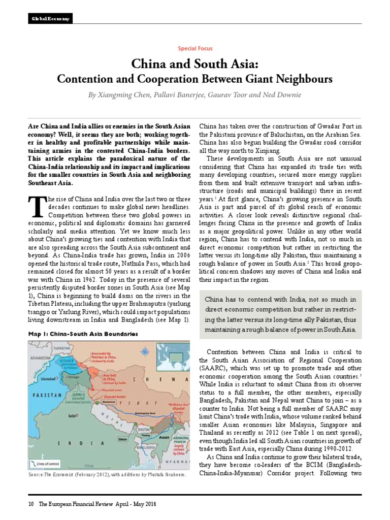 Chen Et Al On China and South Asia-Contention and Cooperation Between ...