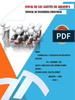 Formulación y Evaluación de Proyectos-EXAMEN