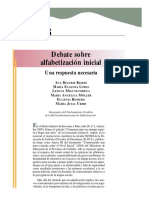 Debate Sobre Alfabetización Inicial