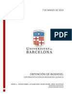 Informe Obtención Biodiesel