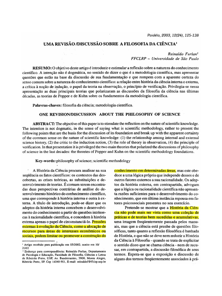 Filosofia da Ciência: Indução e Teorias | PDF | Paradigma | Teoria