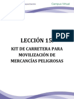 Lección 15. Kit de Carretera para Movilización de Mercancías Peligrosas