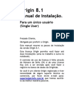 Instalação do Origin 8.1 manual em um único usuário