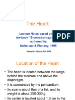 The Heart: Lecture Notes Based On The Textbook "Bioelectromagnetism" Authored by Malmivuo & Plonsey, 1995