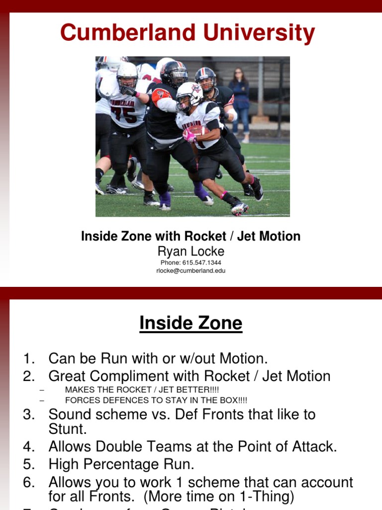 Maximizing the Inside Zone Run Scheme Through Motions and Double Team