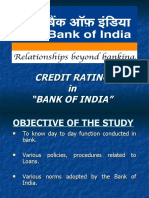 Credit Rating in "Bank of India"