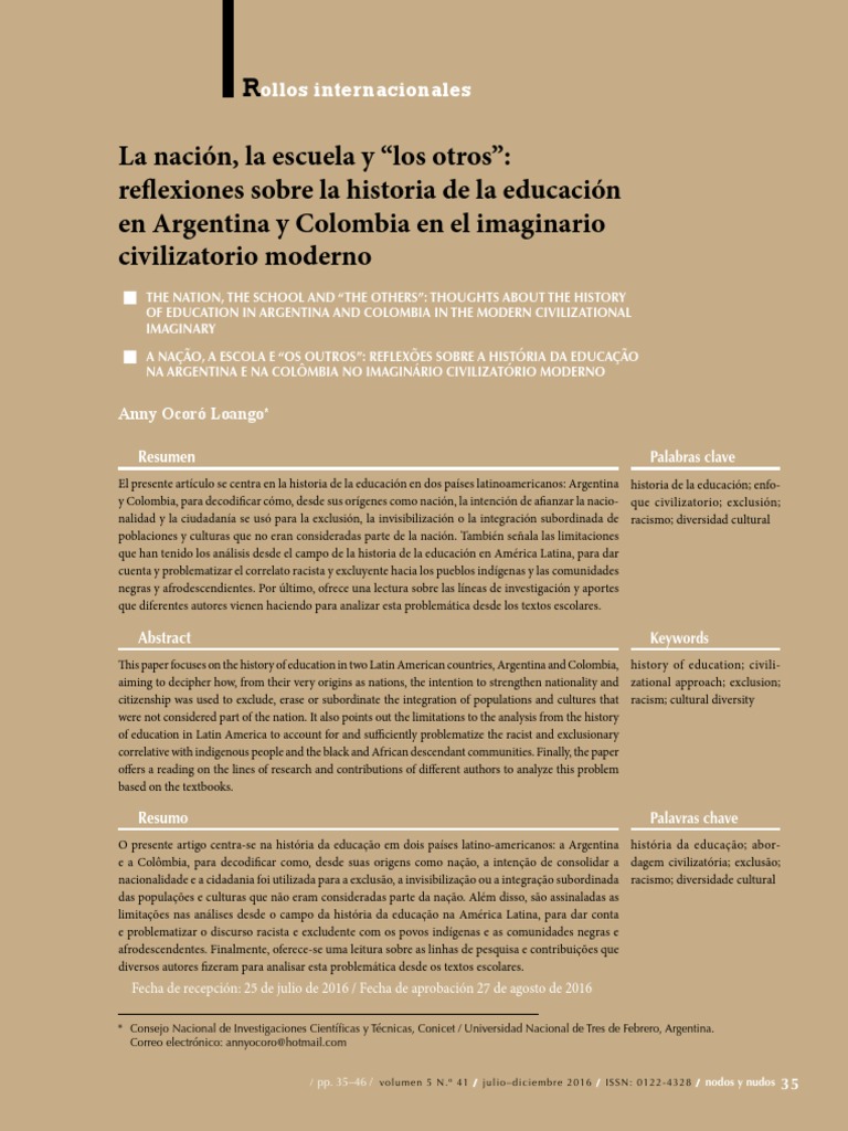 La Nación y Los Otros. Anny Ocoró PDF | PDF | Nación | Racismo