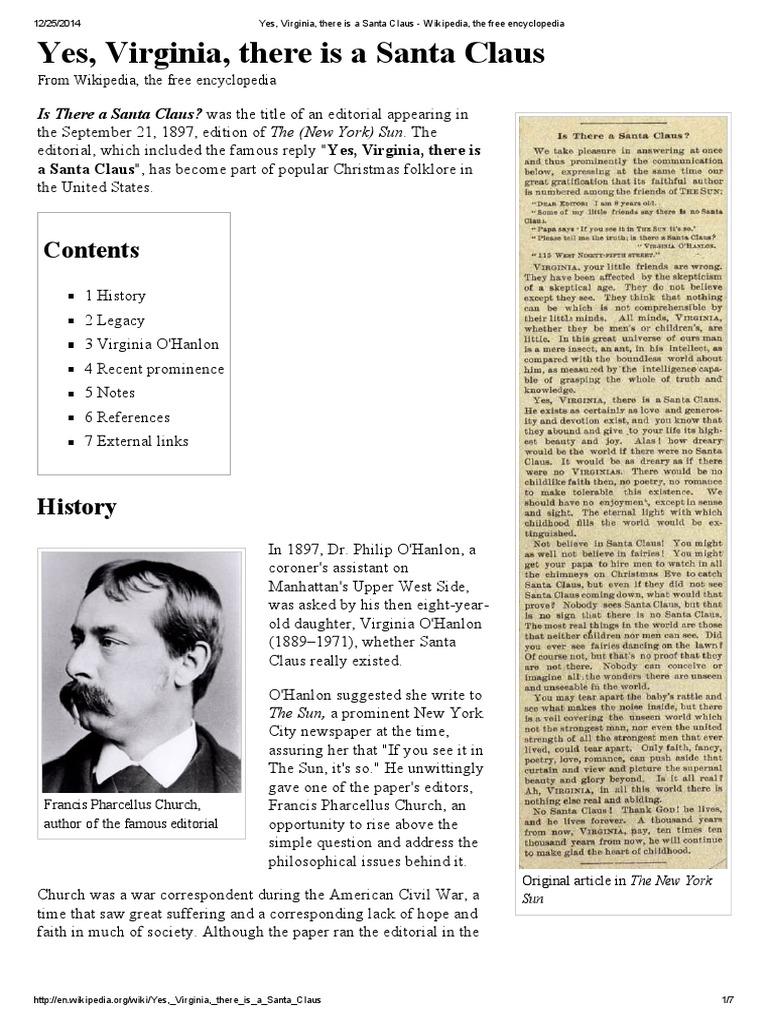 Yes, Virginia, There Is A Santa Claus PDF PDF Business