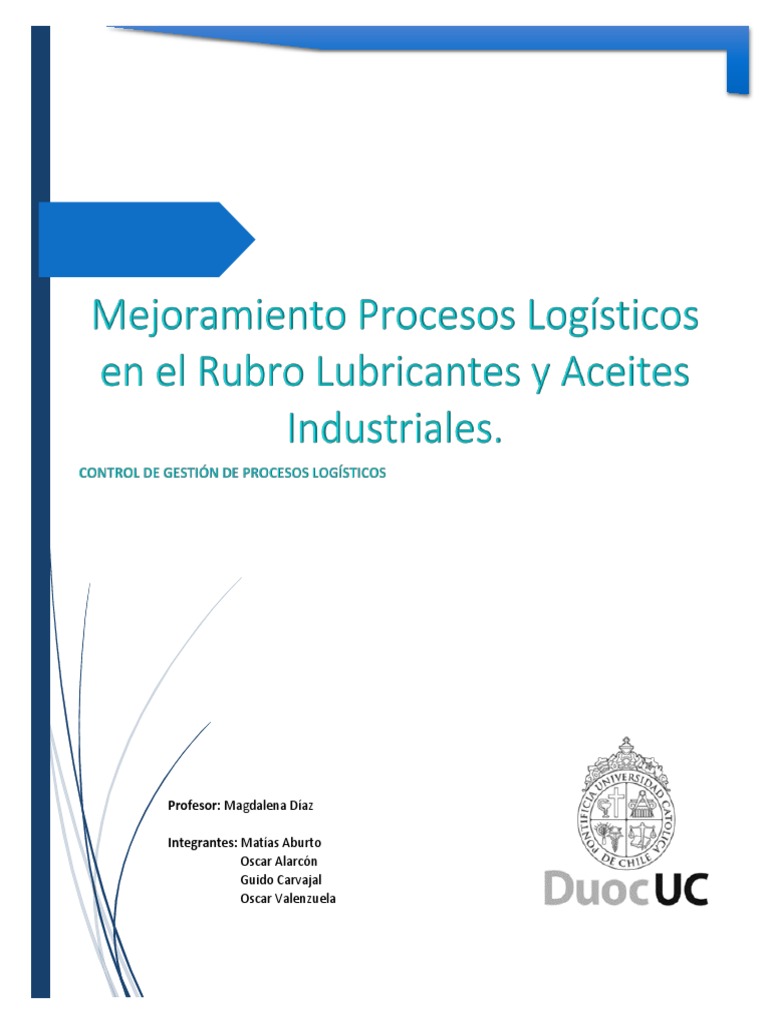 Propuesta de Mejora | PDF | Logística | Calidad (comercial)