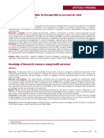 Conocimientos Medidas de Bioseguridad