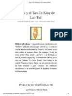 Evola y el Tao-Te-King: análisis de la relación entre Evola y la obra de Lao-Tsé