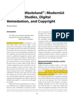 A "Digital Wasteland" - Modernist Periodical Studies, Digital Remediation, and Copyright