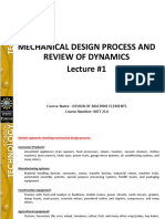 Mechanical Design Process and Review of Dynamics Lecture #1