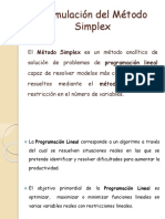 Formulación Del Método Simplex