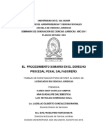 El Procedimiento Sumario en El Derecho Procesal Penal Salvadoreño PDF