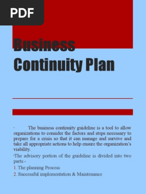 Business Continuity Plan