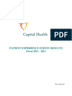 Patient Satisfaction Survey Results Fiscal 2011 2012