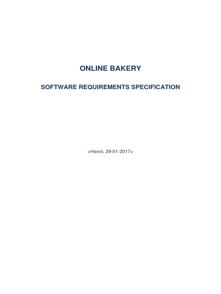Online Bakery Software Requirements | PDF | Use Case | Login