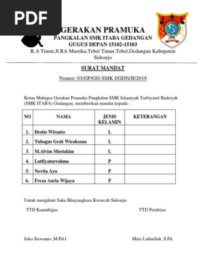 Surat Mandat Saka Bhayangkaradocx