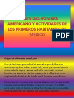 Origen Del Hombre Americano y Actividades de Los