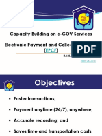 Capacity Building On e-GOV Services Electronic Payment and Collection Facility