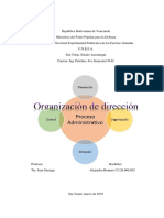 Trabajo de DIN VIII Organización de Dirección Alejandro Romero