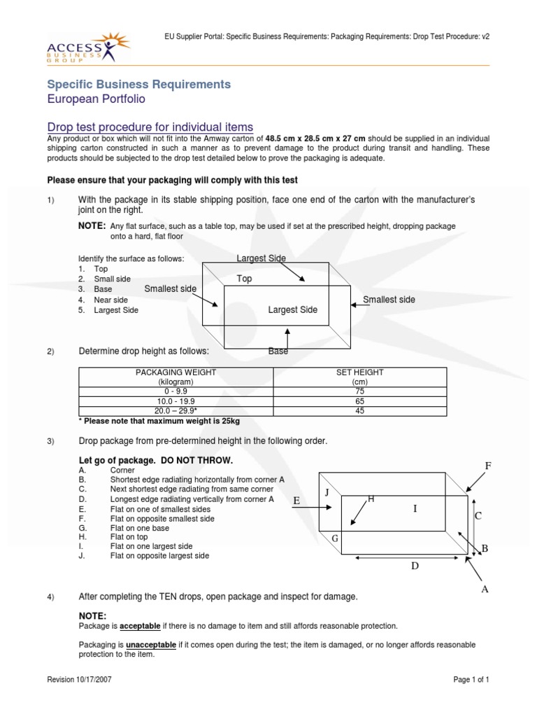 drop-test-procedure-pdf-pdf-packaging-and-labeling