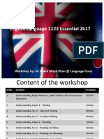 English Language 1123 Essential Workshop