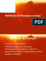 Relihiyon at Pilosopiya Sa Asya