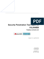 Security Penetration Test Report of VULNWEB PDF