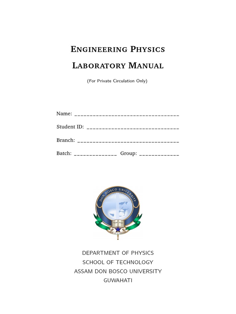 Engineering Physics Lab Guide | PDF | P–N Junction | Diffraction