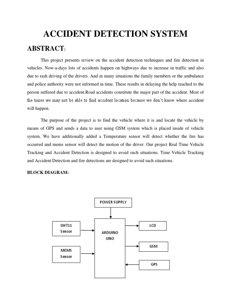 Accident Detection System | PDF | Computer Engineering | Computer ...