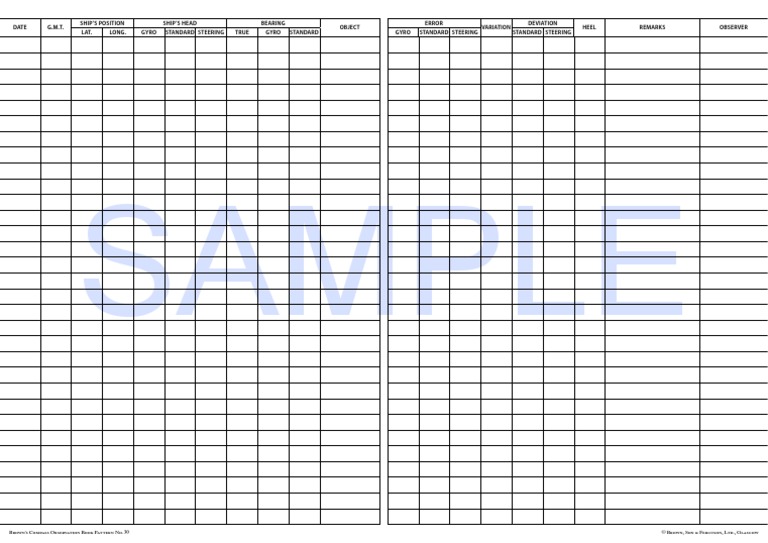 Compass Observation Book No 30 PDF | PDF