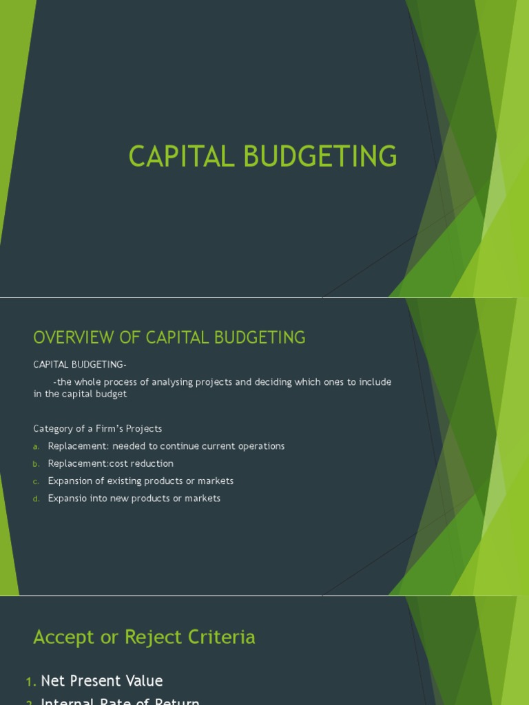 Capital Budgeting Methods Explained | PDF