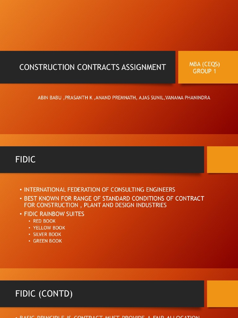 Comparison Between Fidic, NEC and JCT PDF | PDF
