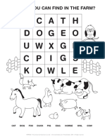 Mrprintables Word Search Farm Animal PDF