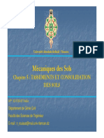 Chapitre5 Consolidation Des Sols - UV - Tlemcen PDF