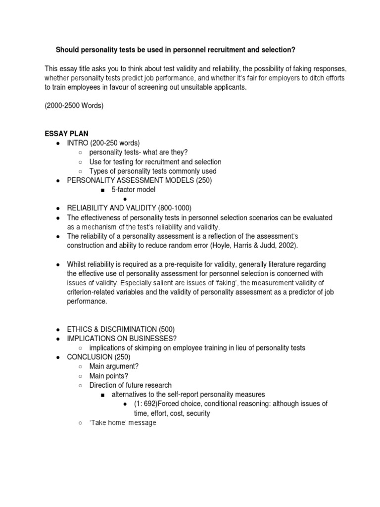 Personality Essay Notetaking | PDF | Validity (Statistics 