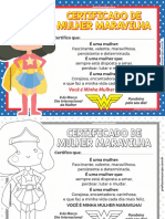 Certificado Dia Internacional Da Mulher Professora Coruja PDF