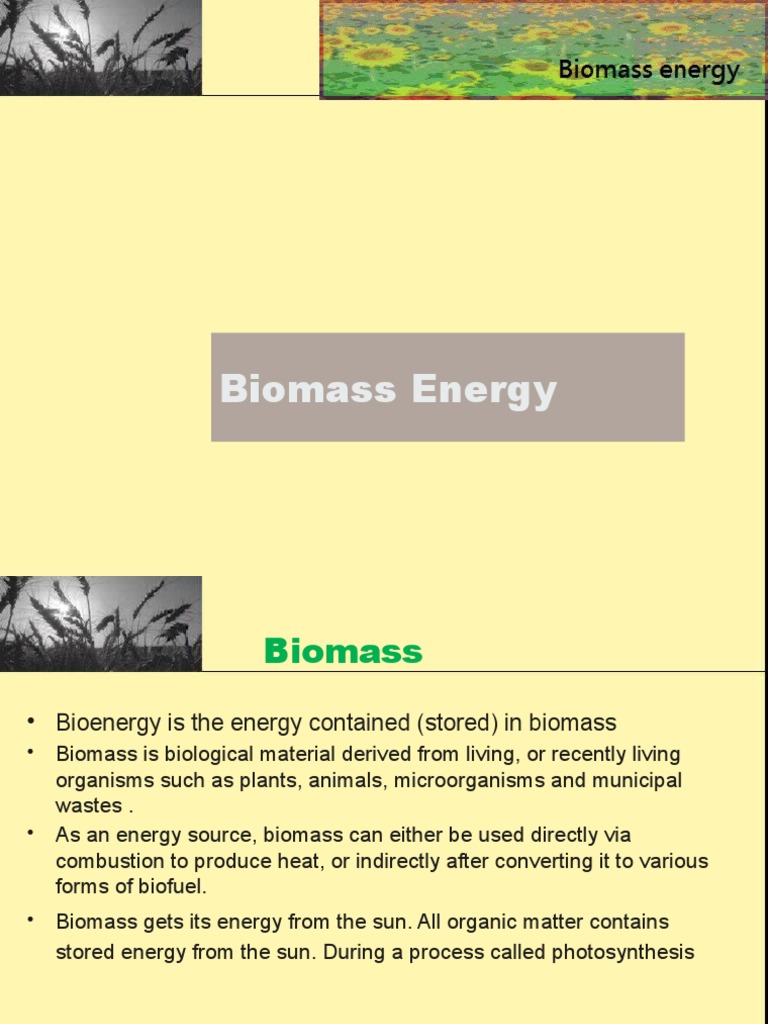 Bioenergy | PDF | Biomass | Biofuel