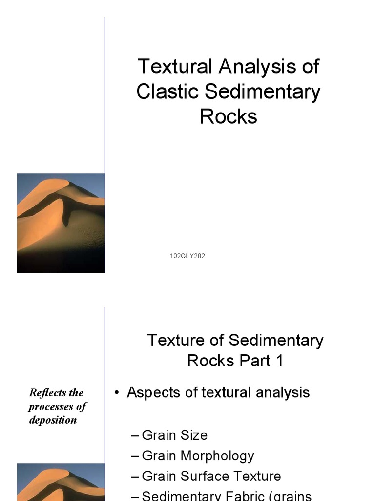 Textural Analysis of Clastic Rocks | PDF | Porosity | Deposition (Geology)