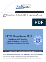 UPPCL Recruitment Notification 2019-20 