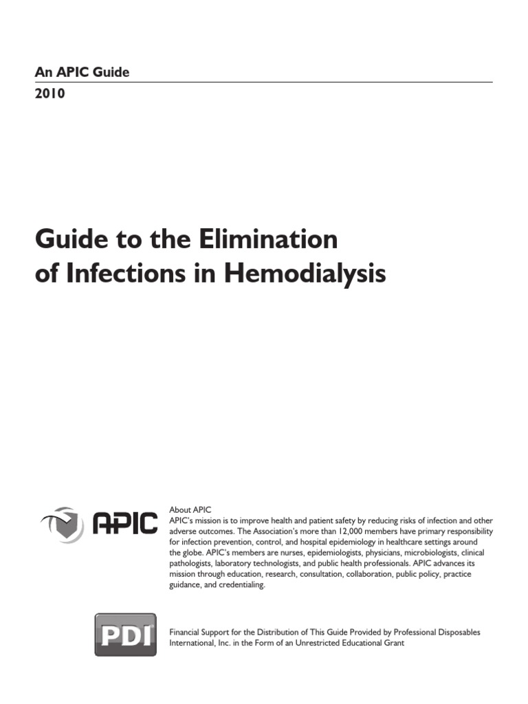 APIC Hemodialysis PDF | PDF | Hemodialysis | Infection Control