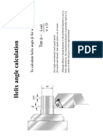 Helix Angle Calculation