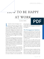 How To Be Happy at Work: The Disengagement Epidemic