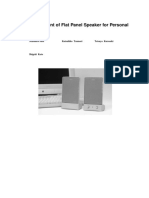 Development of Flat Panel Speaker For Personal Computers: Masahiro Sato Katsuhiko Tsumori Tetsuya Kurosaki